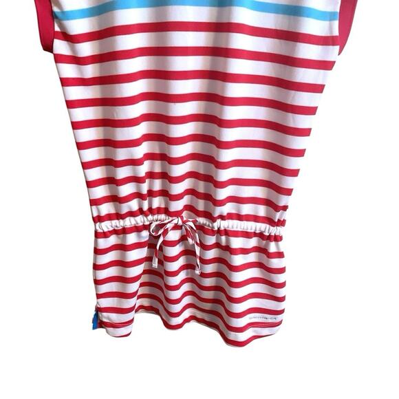 Columbia Shirt Womens L Red White Sleeveless Button Front Collared Lightweight - Picture 8 of 11